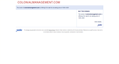 Desktop Screenshot of colonialmanagement.com