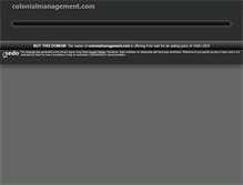 Tablet Screenshot of colonialmanagement.com